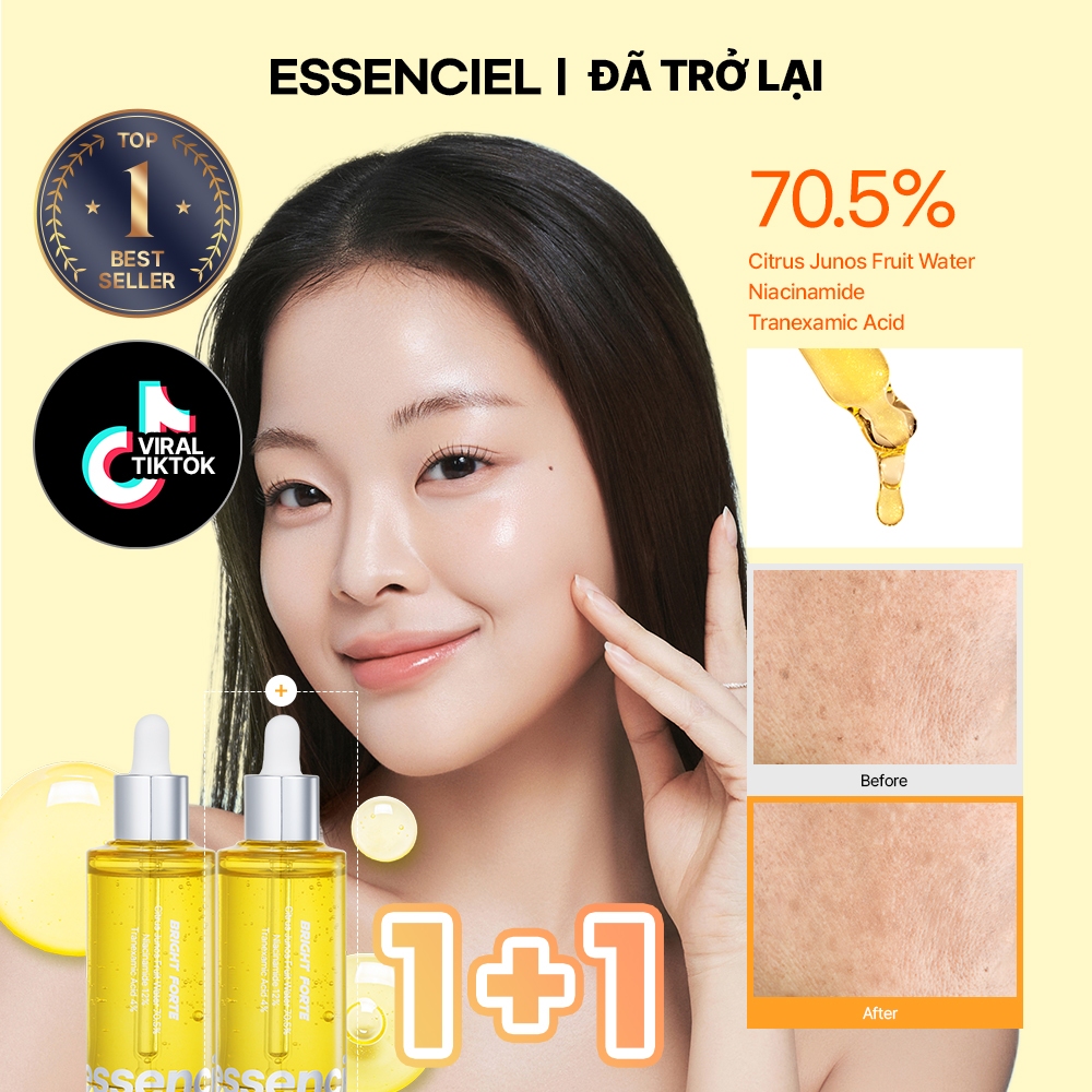[ESSENCIEL OFFICIAL | COMEBACK ƯU ĐÃI ĐẶC BIỆT] Chính Hãng Essenciel Bright Forte (2x50ml) – Serum N