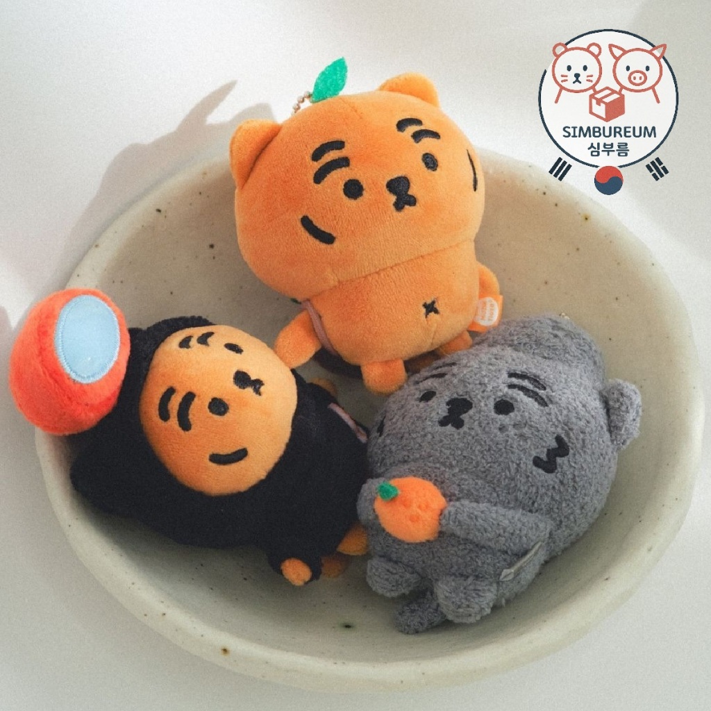[MUZIK TIGER] Korea Fat Tiger Toffee Tour City Jeju Trio Plush Doll Keychain ; Móc khóa búp bê plush