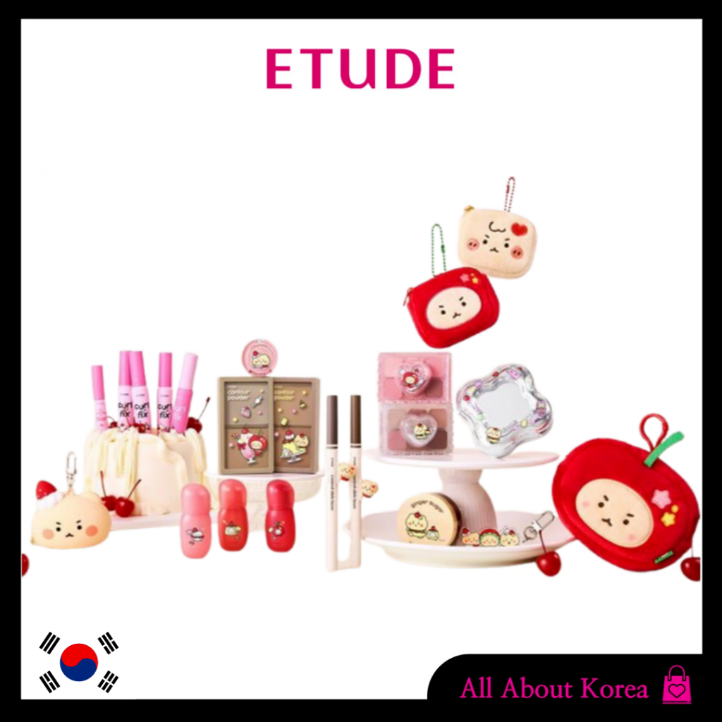 [ETUDE] Bộ sưu tập Fruity Sweets (Curl Fix Mascara & My Petite Palette & Contour Powder & Ginger Sug
