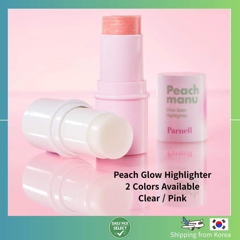 [KLAVUU] FANEL Korean Skincare Peach Manu Glow Balm Highlighter Clear / Pink