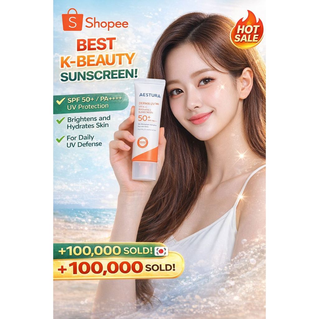 Kem chống nắng AESTURA Derma UV365 Vita-C Radiance SPF50 + PA + + + + 40ml | Kem chống nắng K-Beauty