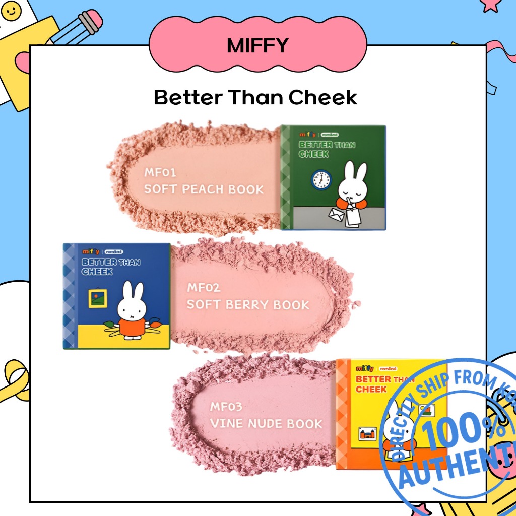 [MIFFY] Miffy Better Than Cheek (Sách đào mềm MF01, MF02, MF03)