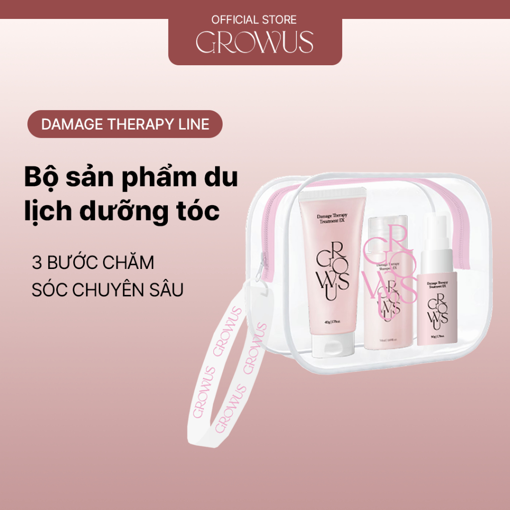 [GROWUS Official] Bộ Kit Dưỡng Tóc Damage Therapy Mini Kit (3 sản phẩm) - Tiện Lợi Khi Du Lịch