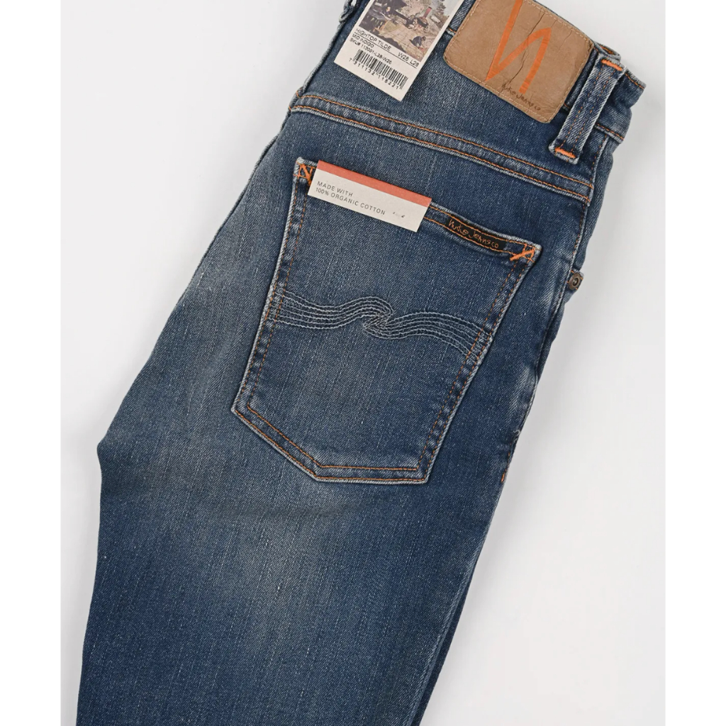 [Quần jean Nudie] Quần Denim Hightop Tilde Mid Indigo (113091)