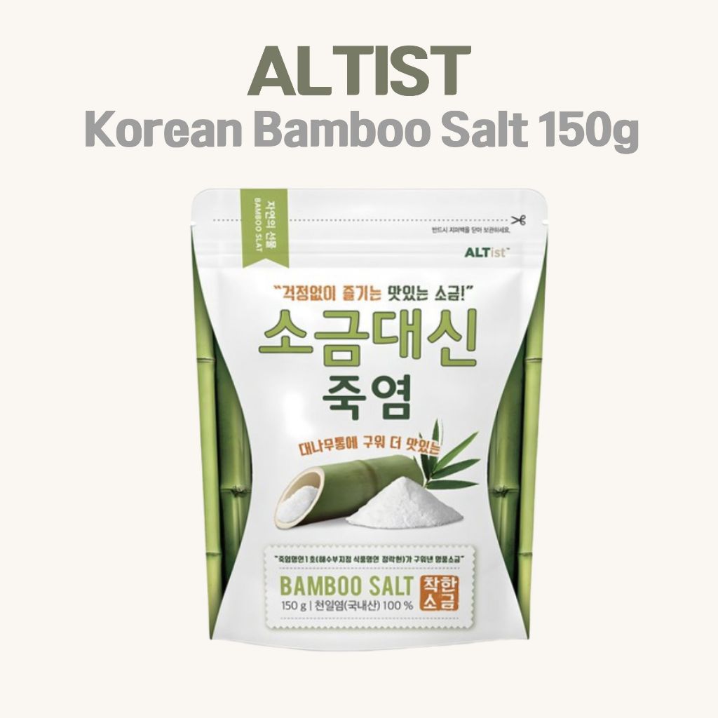 [ALTIST] Muối tre Hàn Quốc 100% 150g, Muối tre rang Hàn Quốc, Muối thay thế, Muối biển tự nhiên