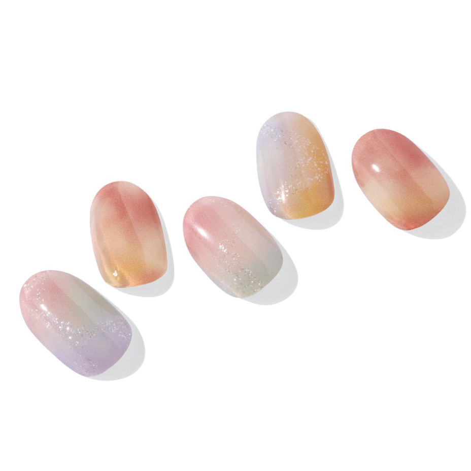 Ohora N Blurring Haze Nail Semi Cured Gel Nail Strip Pastel Gradient Spring Nail 30 chiếc