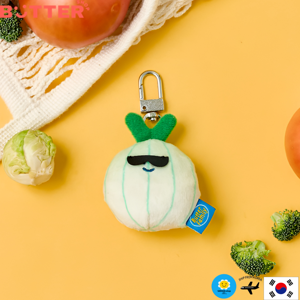 [Butter Shop] Veggie Gang Onion Mini Keyring, Móc khóa Mini hành tây chay, túi quyến rũ cho phụ kiện