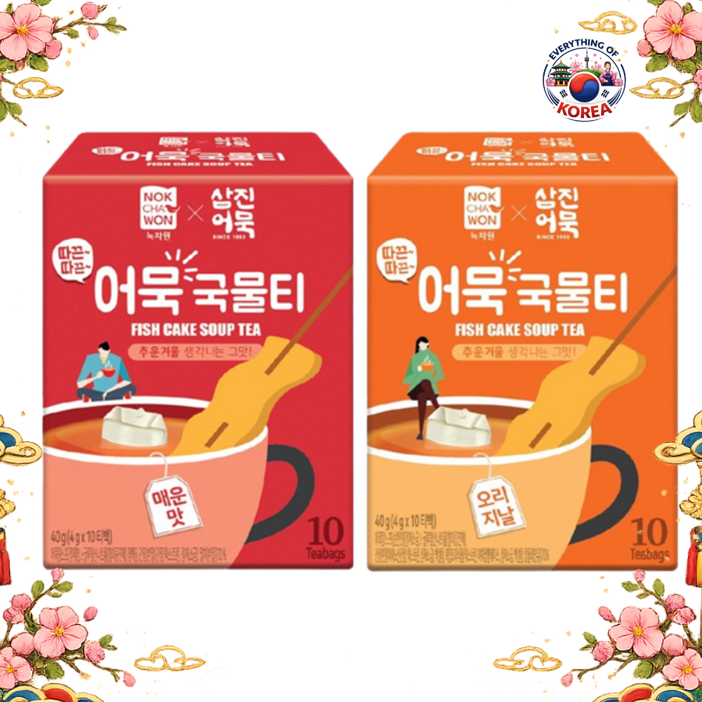 [Nokchawon] Túi trà súp bánh cá Hàn Quốc Odeng Broth Trà cay nguyên bản Hộp 10 túi