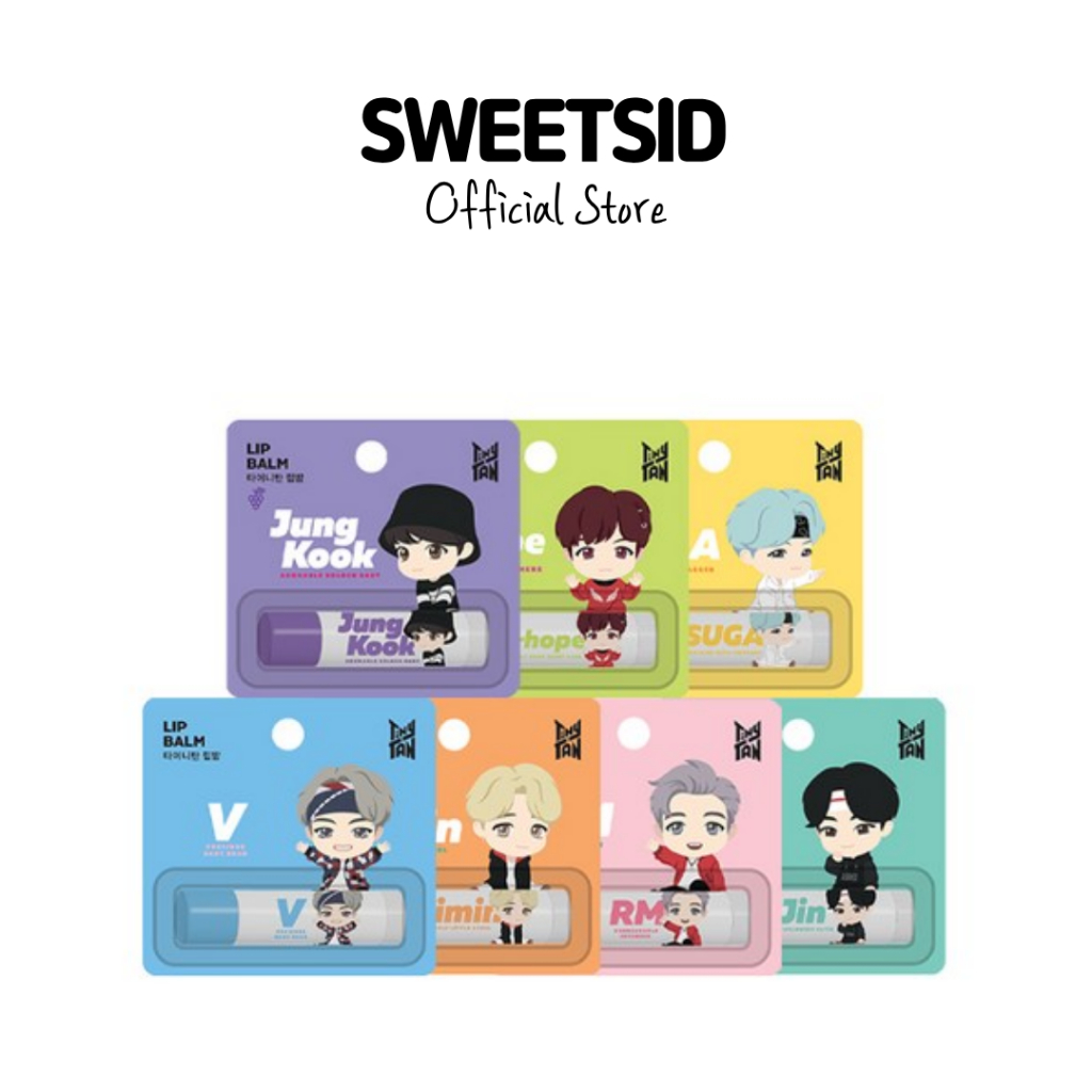 [TinyTAN] Kem dưỡng môi nhân vật BTS 7 loại | Son dưỡng môi nhuộm màu dưỡng ẩm | RM Jin SUGA j-hope 