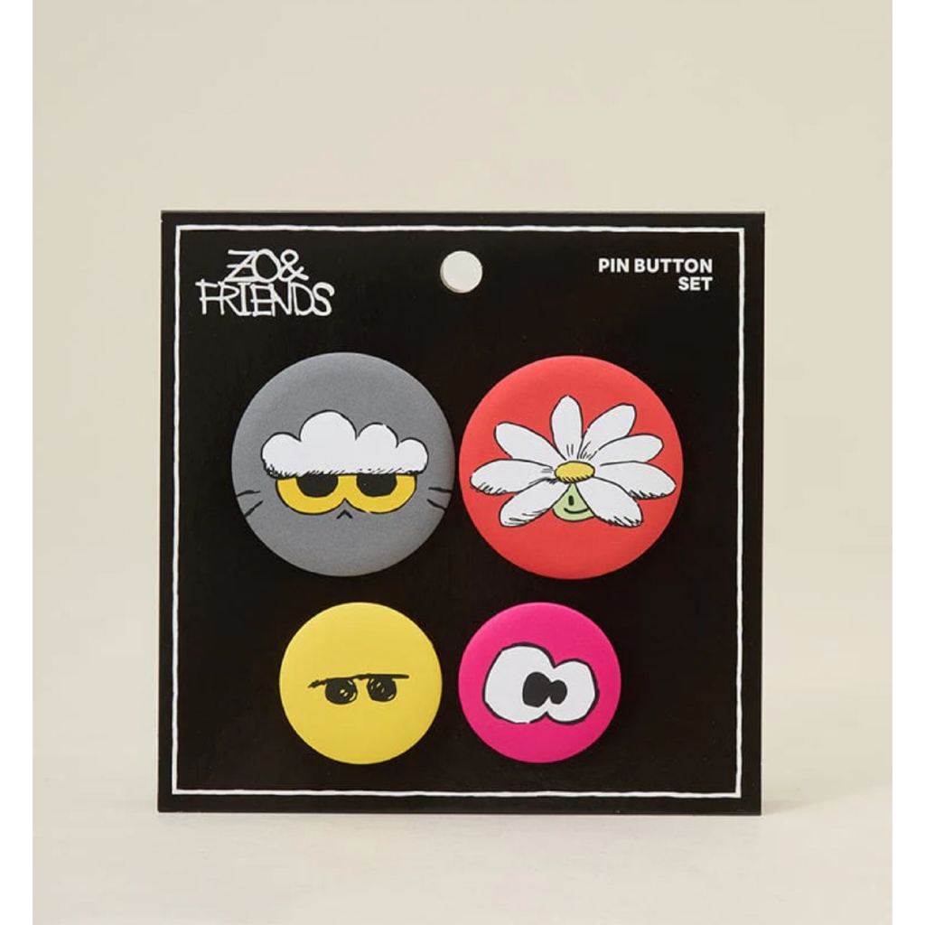 ZO & FRIENDS ZOA PIN BADGE SET LUCKY SHOP