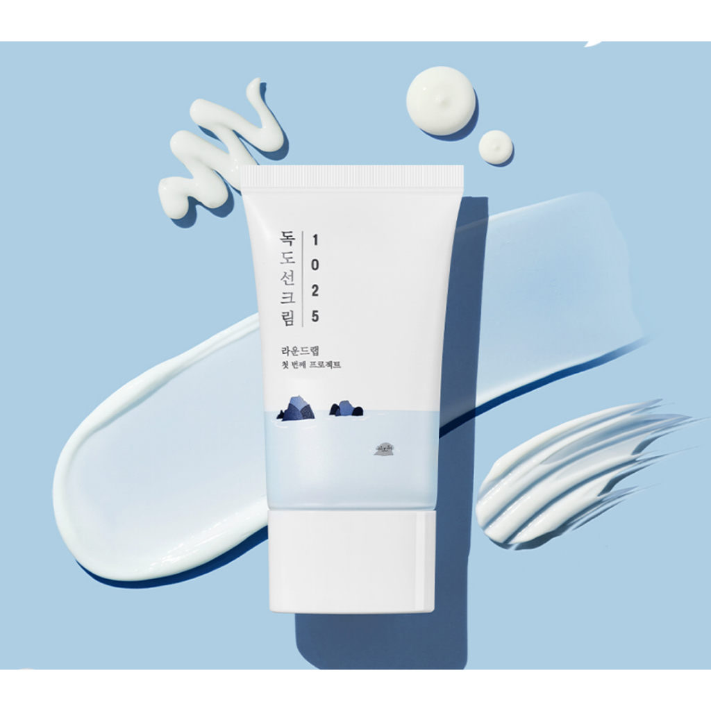 ROUND LAB 1025 Dokdo Kem Chống Nắng 50ml (Tặng sữa rửa mặt 1025 Dokdo 40ml)