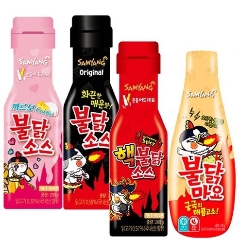 [SAMYANG] Sốt Gà Nóng Hàn Quốc, Sốt Nóng Buldak, 4 Vị