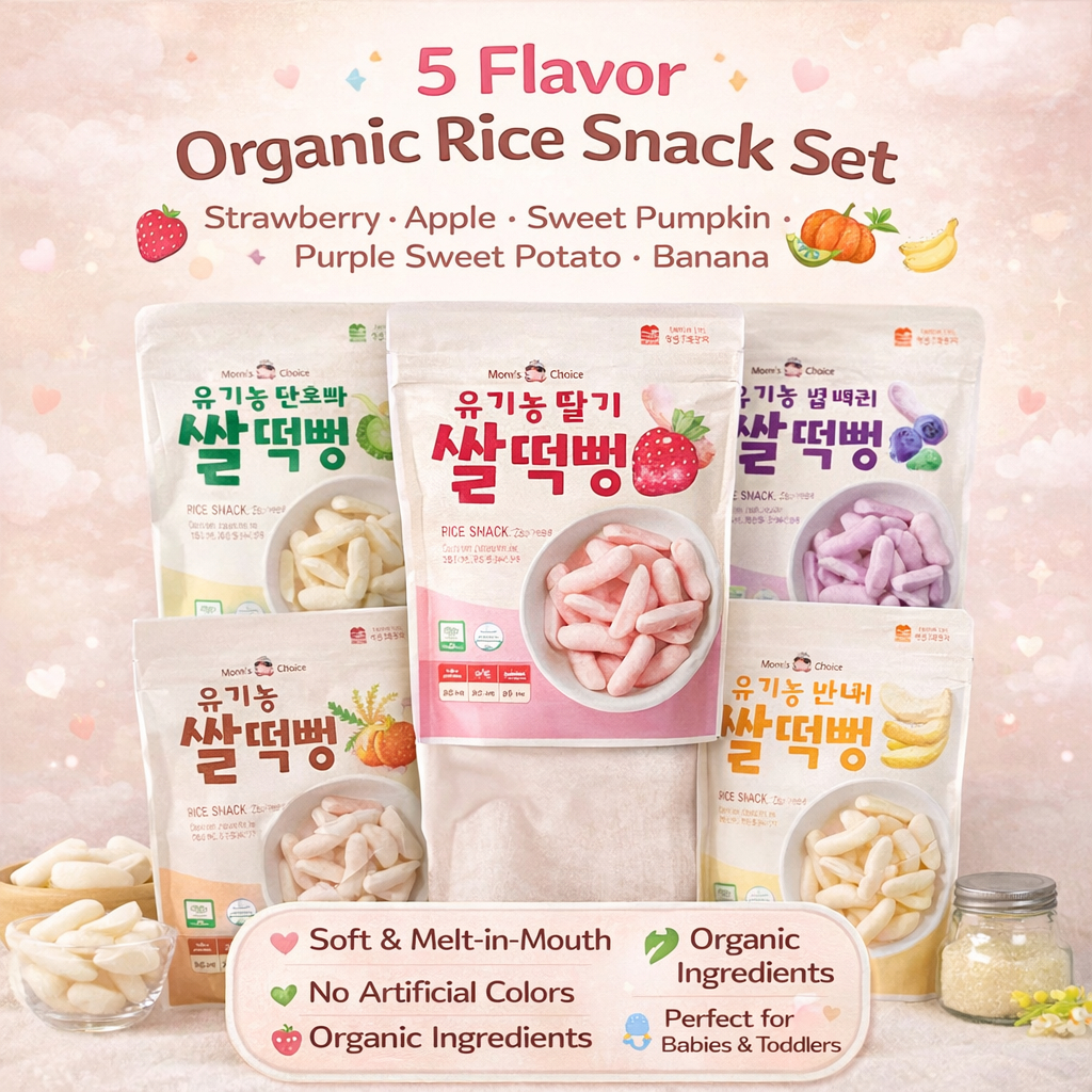 Bánh Tteok gạo hữu cơ Matn Eun Seon Gyeong 25g × 5 chiếc | Bộ đồ ăn nhẹ cơm trẻ em Hàn Quốc