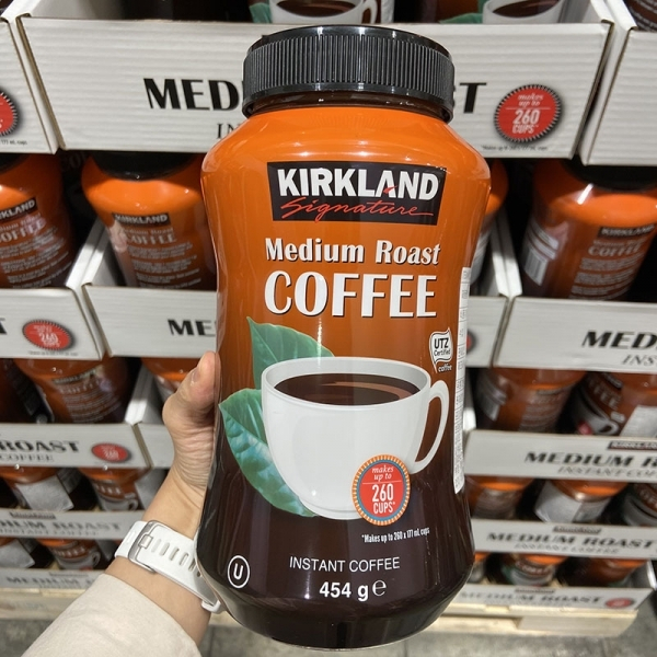 Cà phê hòa tan Kirkland Signature 454g - Cà phê nguyên chất 100%, hương vị phong phú và mịn màng