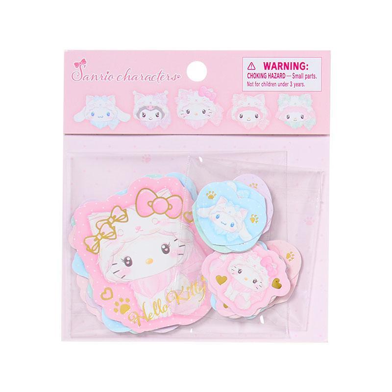 Hàng có sẵn | Gói nhãn dán dòng Sanrio Milky Koneko Hello Kitty Cinnamoroll My Melody Kuromi
