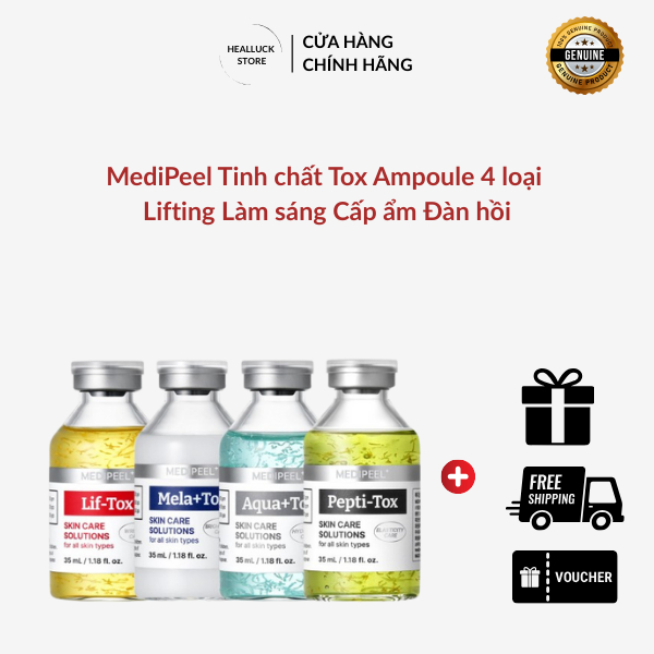 [MEDIPEEL] Tinh chất MediPeel Tox Ampoule 4 loại Lifting Làm sáng Cấp ẩm Đàn hồi