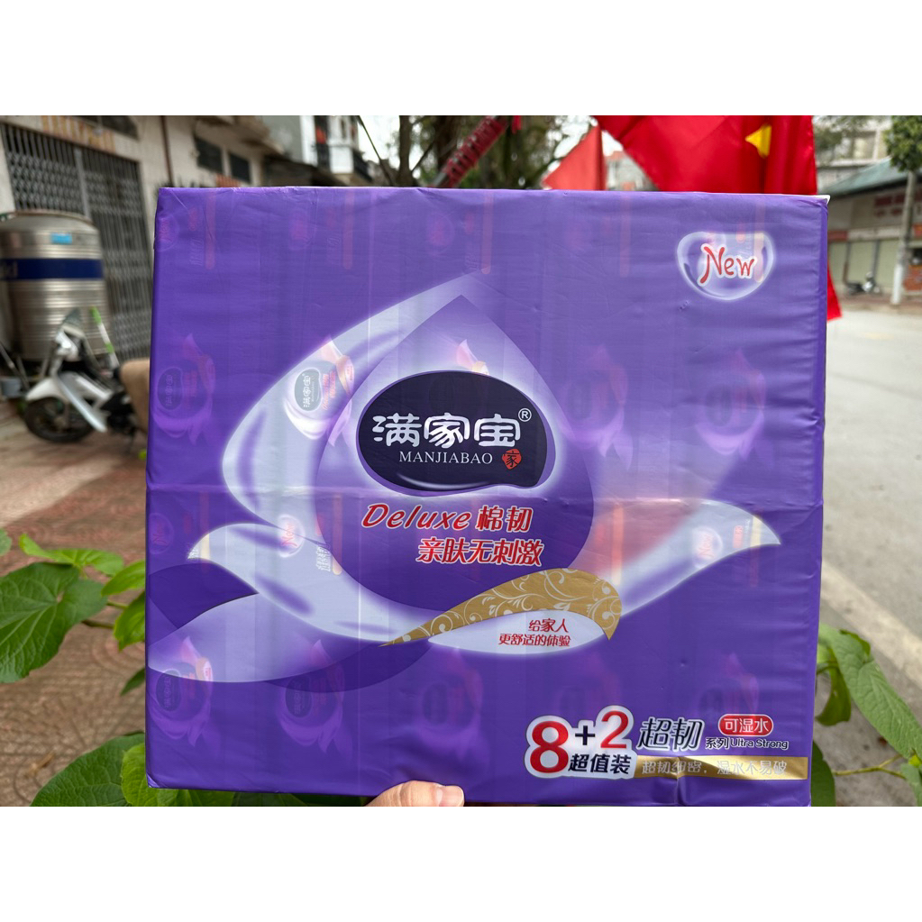 Giấy TÍM giấy ăn rút bịch 10 gói (8+2 gói) loại 1 chuẩn xịn (k đặt quá 10 sp 1 đơn)