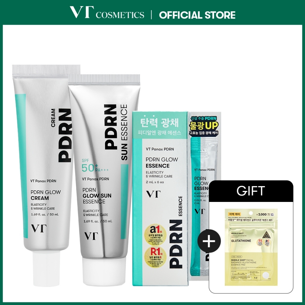 [VT] Bộ 3 Dưỡng Da PDRN Glow Tinh Chất Chống Nắng, Serum & Kem Dưỡng Ẩm, Phục Hồi Da, Thuần Chay Skincarehssv [Flagship chính thức]