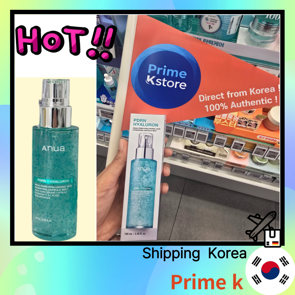 ANUA PDRN Hyaluronic Capsule Mist 100ml / Hydrat hóa sâu PDRN Hyaluronic Acid Glow Mist Serum