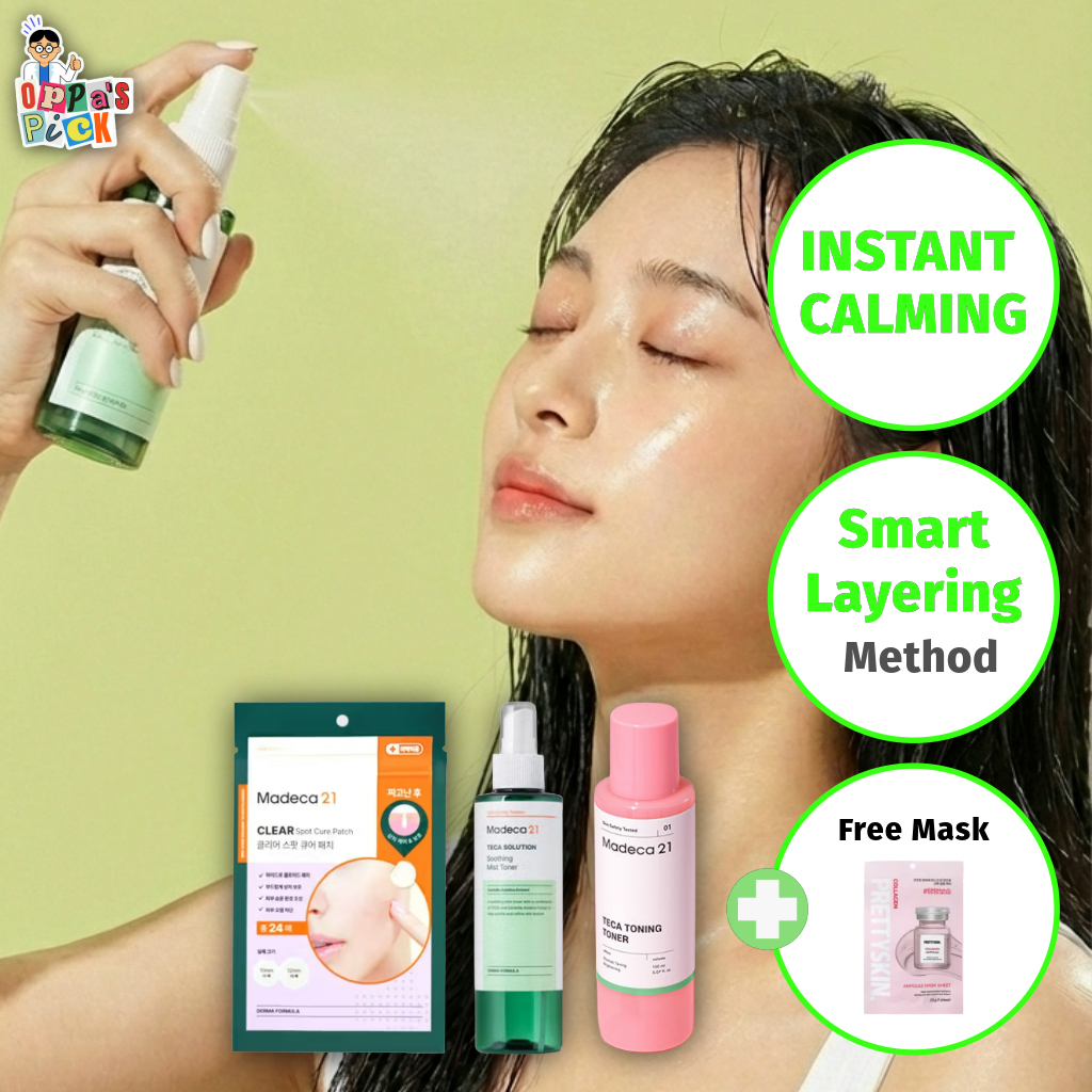 [Madeca21] Cica Soothing & Toning Collection | Mist, Ampoule, Cream, Toner, Patch (Daily Vitality)