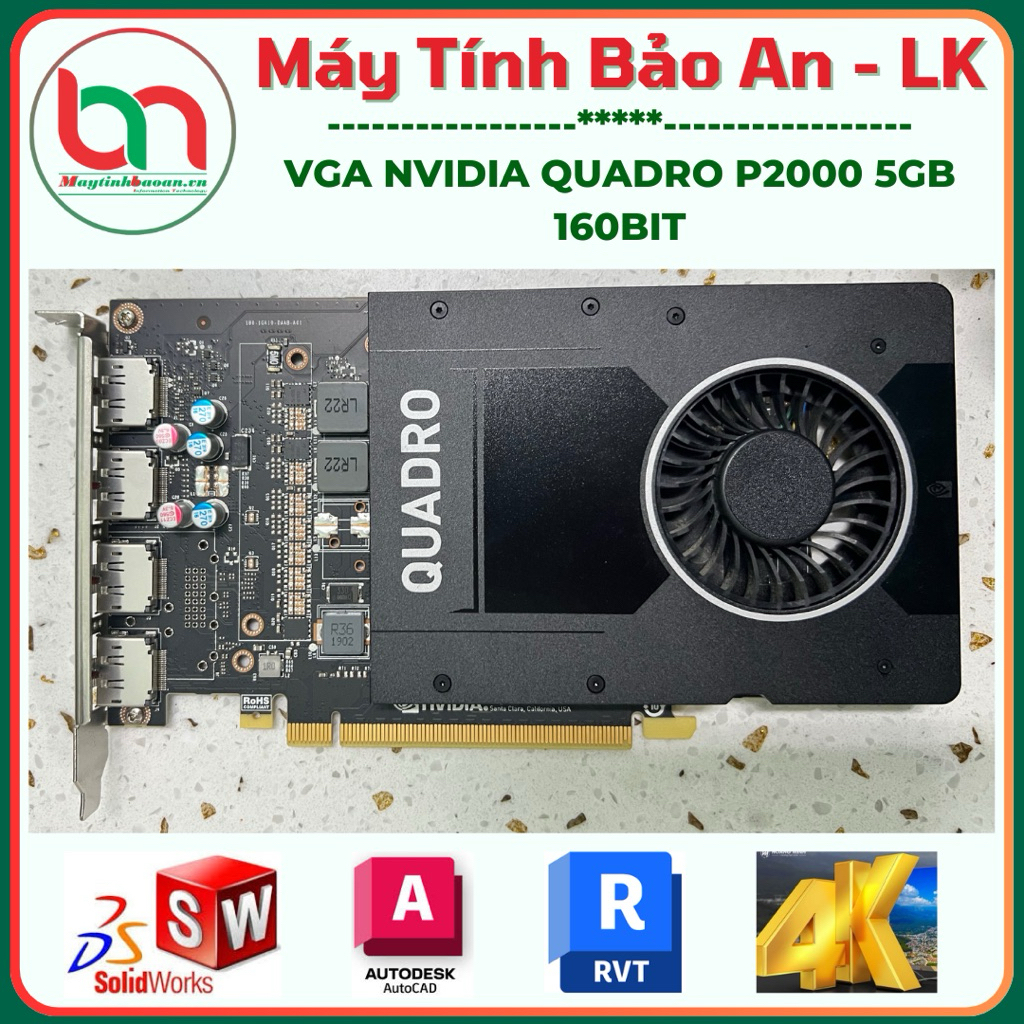 Card màn hình NVIDIA Quadro P2000 5GB DDR5 - 2ND
