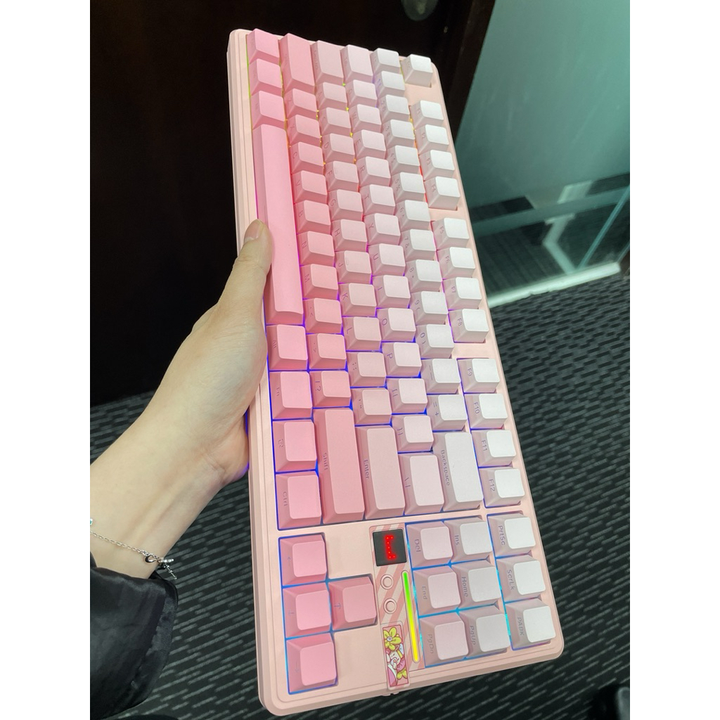 [Hoả tốc] Bàn phím cơ không dây Aula F87 pro v2 - Hỗ trợ hotswap - LED RGB mạch xuôi - 3 mode kết nố