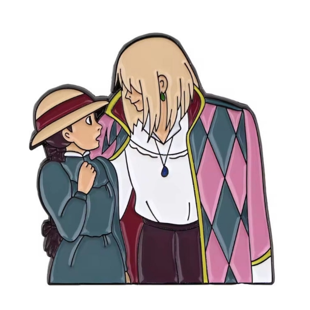 Áo trâm cài huy hiệu Howl 's Moving Castle Pin Anime