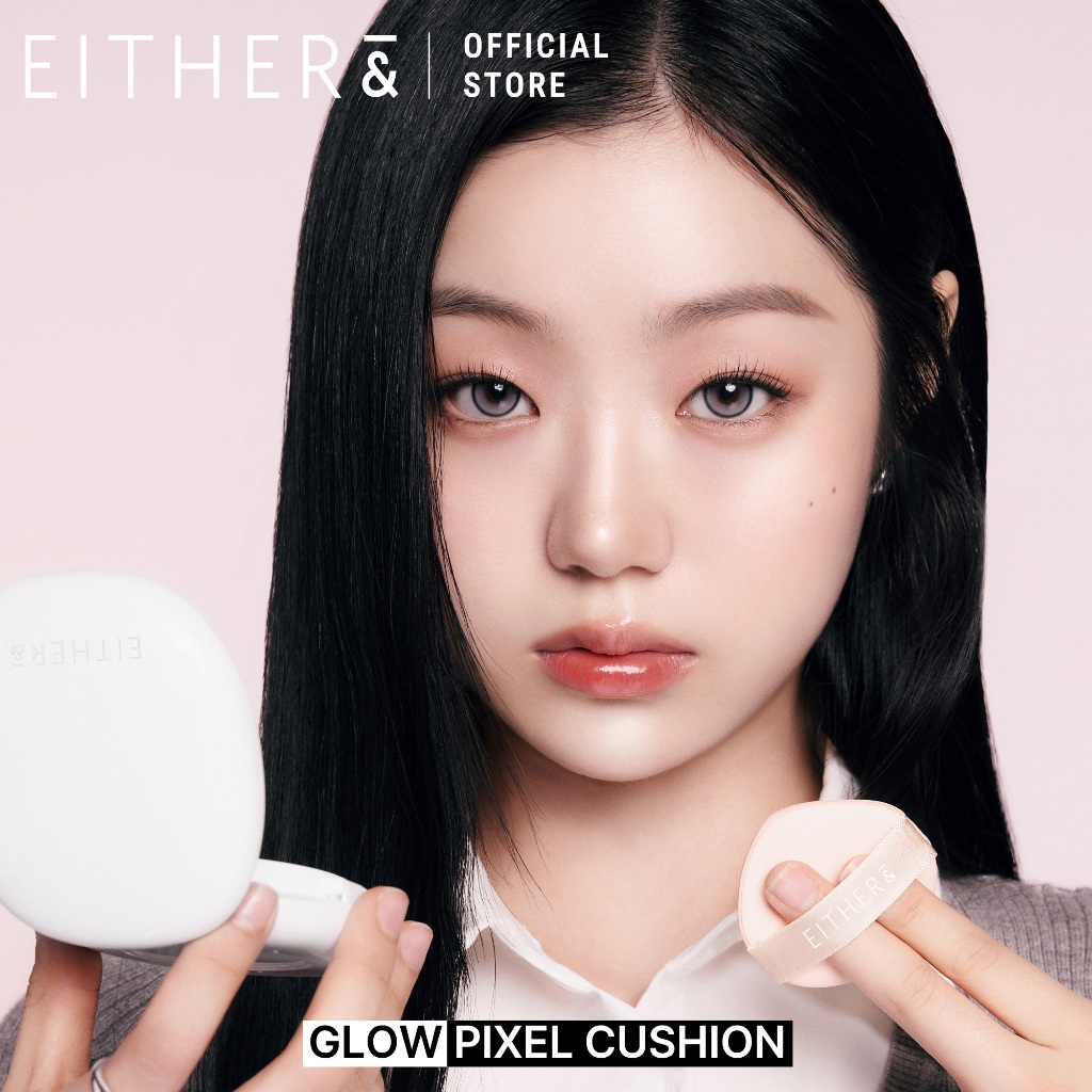 Phấn nước EITHER& Glow Pixel Cushion SPF50+ PA+++ 12g – Che phủ tự nhiên, bóng mịn, dưỡng da