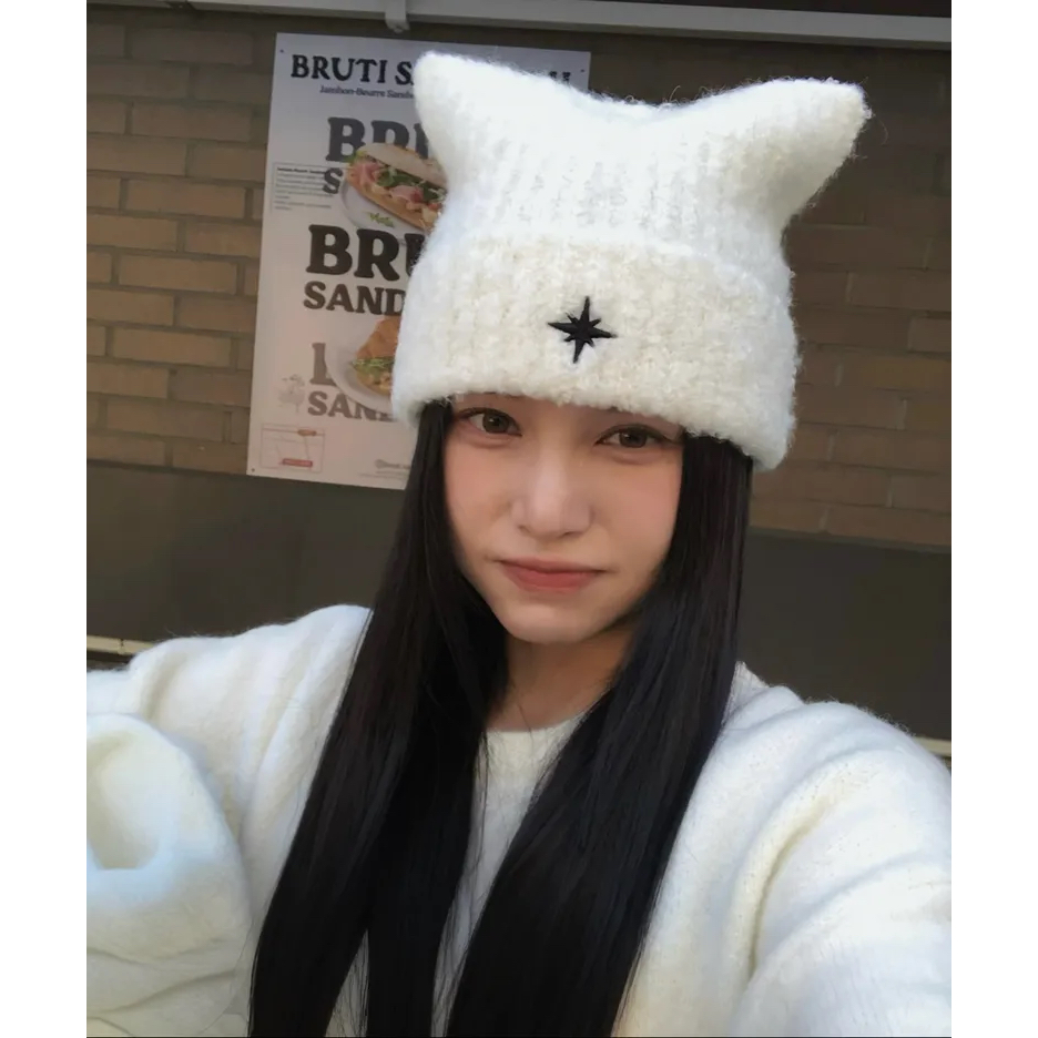 [CHÍNH HÃNG] Mèo Beanie Thêu NOMBRE – Phong Cách Tối Giản | Order Hàn Quốc