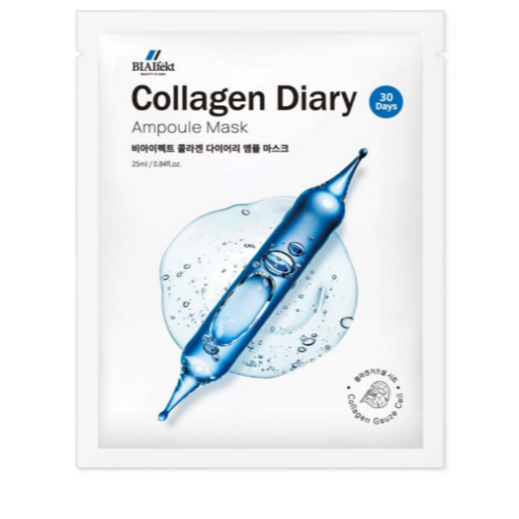 BIAI fekt Collagen Diary Ampoule Mask Pack 30 tờ Hydrating Firming Brightening Daily Sheet Mask