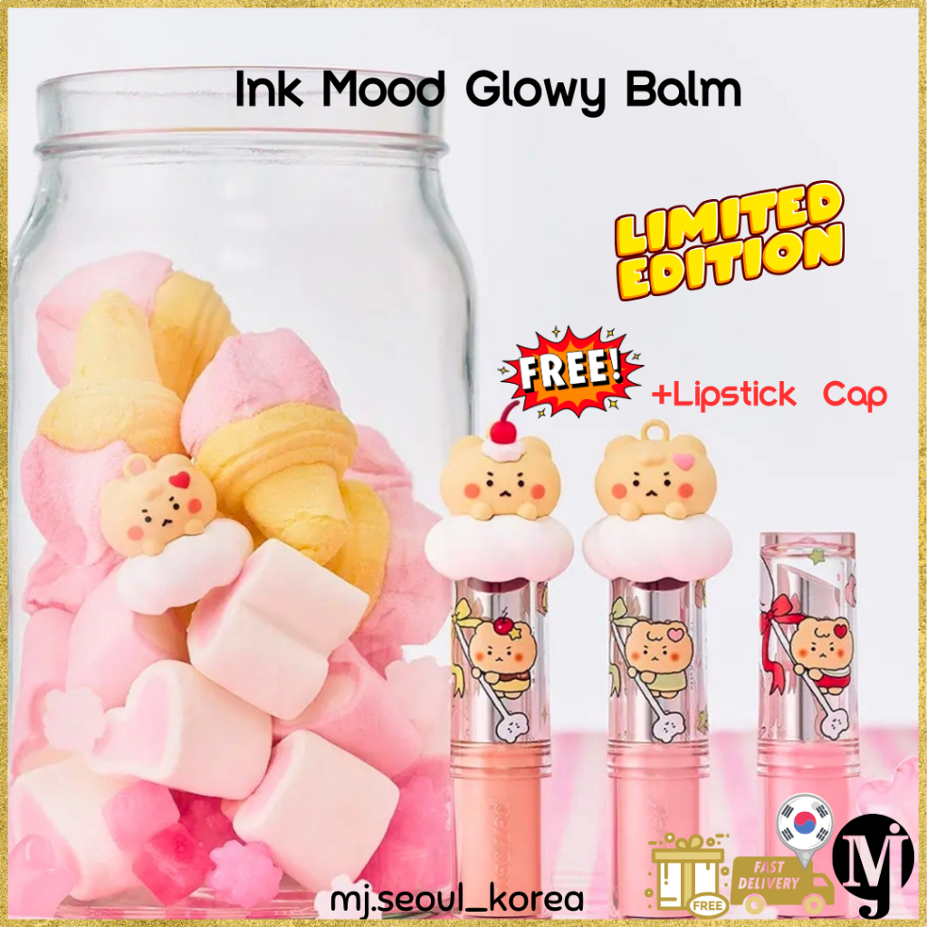 Manggom Ink Mood Glowy Balm+Lipstick Cap Set