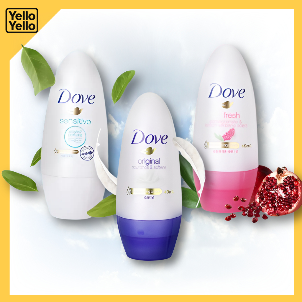 DOVE Roll On Khử Mùi 40ml Original Sensitive Pomegranate Lemon Verbena Care KOREA