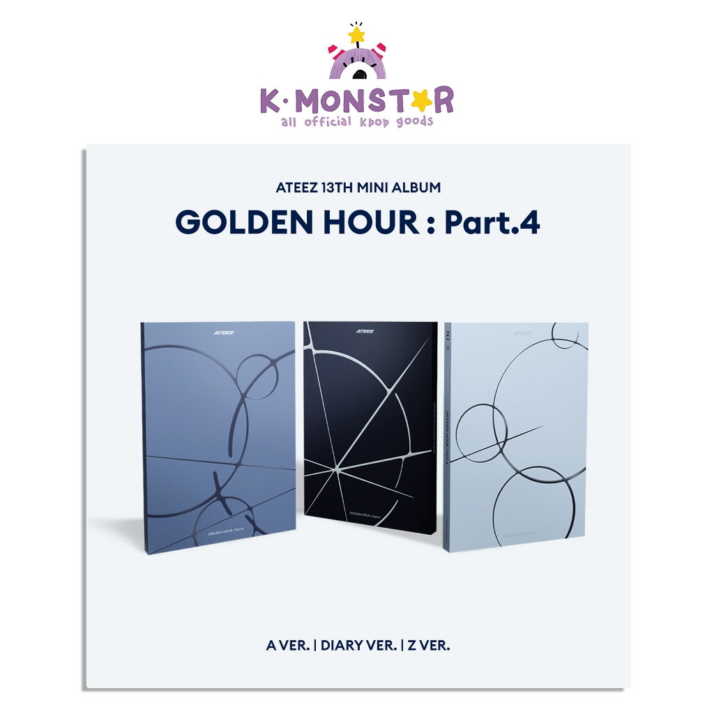 [POB] ATEEZ - GOLDEN HOUR : Part.4  3pc SET APPLEMUSIC