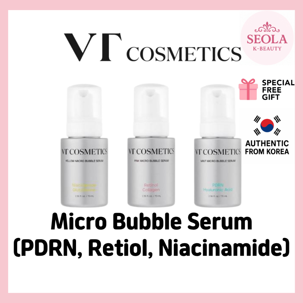 [VT] Serum Micro Bubble (Bạc hà - PDRN / Hồng - Retinol Collagen / Vàng - Niacinamide Glutathione)