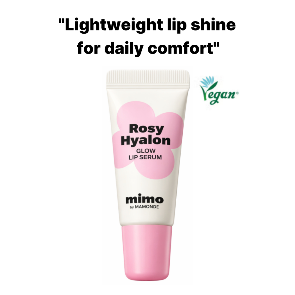DAISO MIMO của MAMONDE Rosy Hyalon Glow Lip Serum 7g – Nhẹ Hydrating Lip Shine Daily DC00