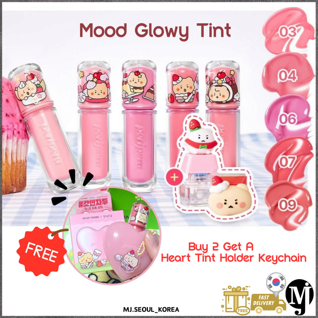 Mood Glowy Tint (+ Móc khóa Keycap) Bộ đôi + Móc khóa Heart Potion Tint Hoder