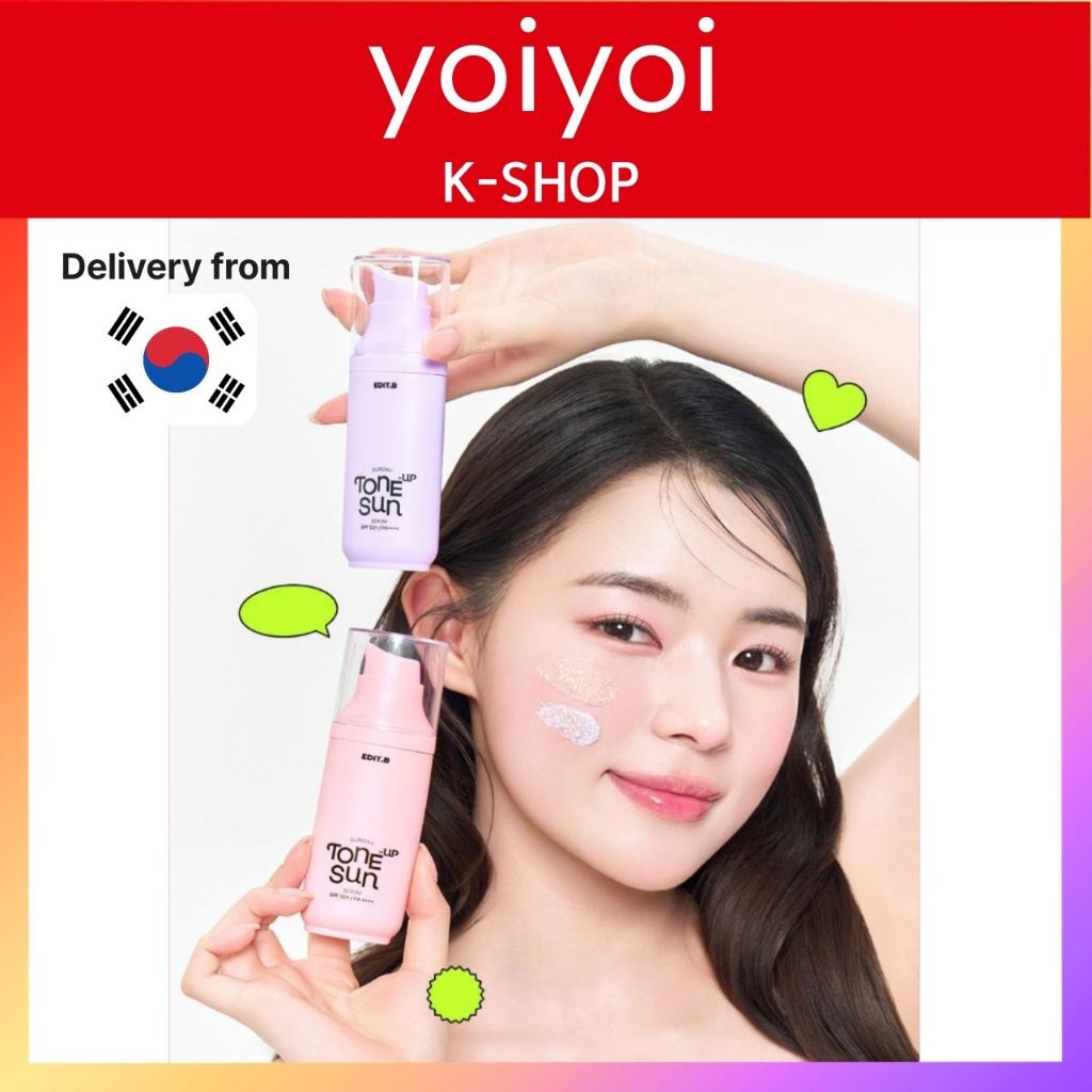 EDIT.B Sunday Tone-Up Sun Serum 55ml [SPF50 + PA + + + +] Kem chống nắng làm sáng da chính hãng K-BE