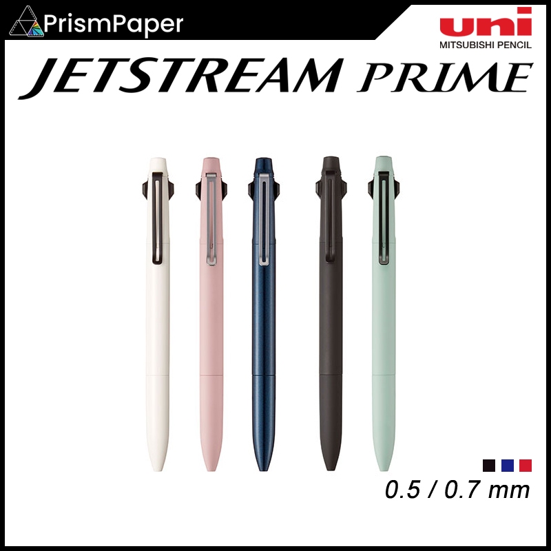 Bút bi 3 màu Uni Jetstream Prime kncok / loại xoắn