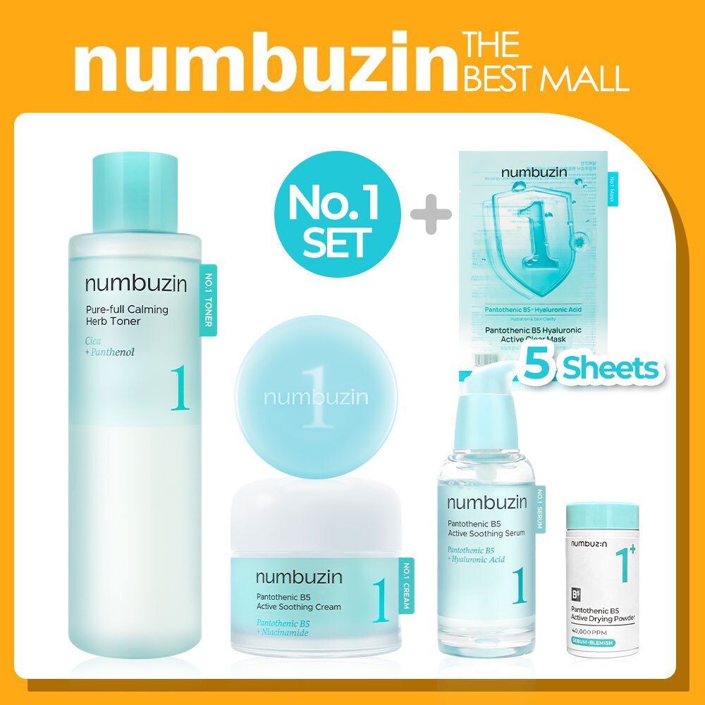 [NUMBUZIN] Bộ chăm sóc da NUMBUZIN No.1 Dây làm dịu da tốt nhất
