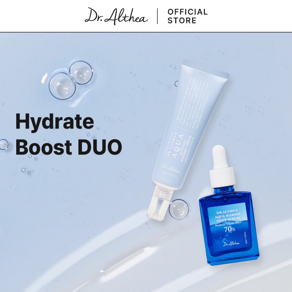 Dr.Althea Hydrate Boost DUO | Kem dưỡng nước Aqua Marine 50ml & Aqua Marine Deep Serum 30ml