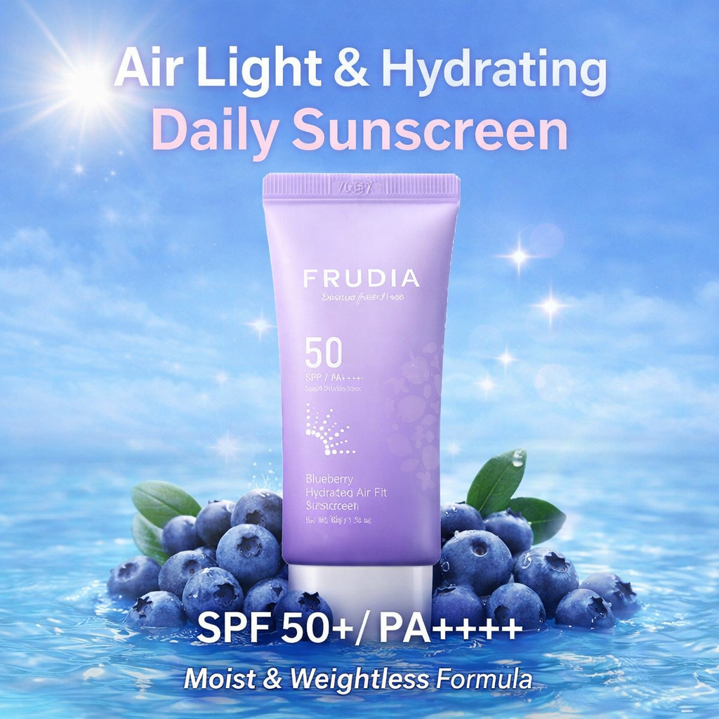 Kem chống nắng FRUDIA Blueberry Hydrating Air Fit SPF50 + PA + + + + 50g