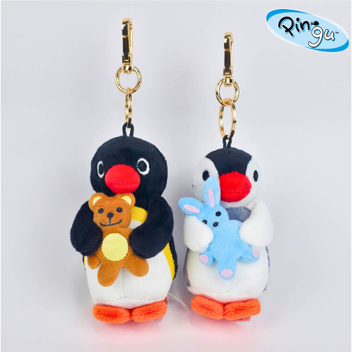 Pingu Authentic Friends Pingu Pinga10cm Đồ chơi nhồi bông Keychais Túi nhẫn Túi quyến rũ
