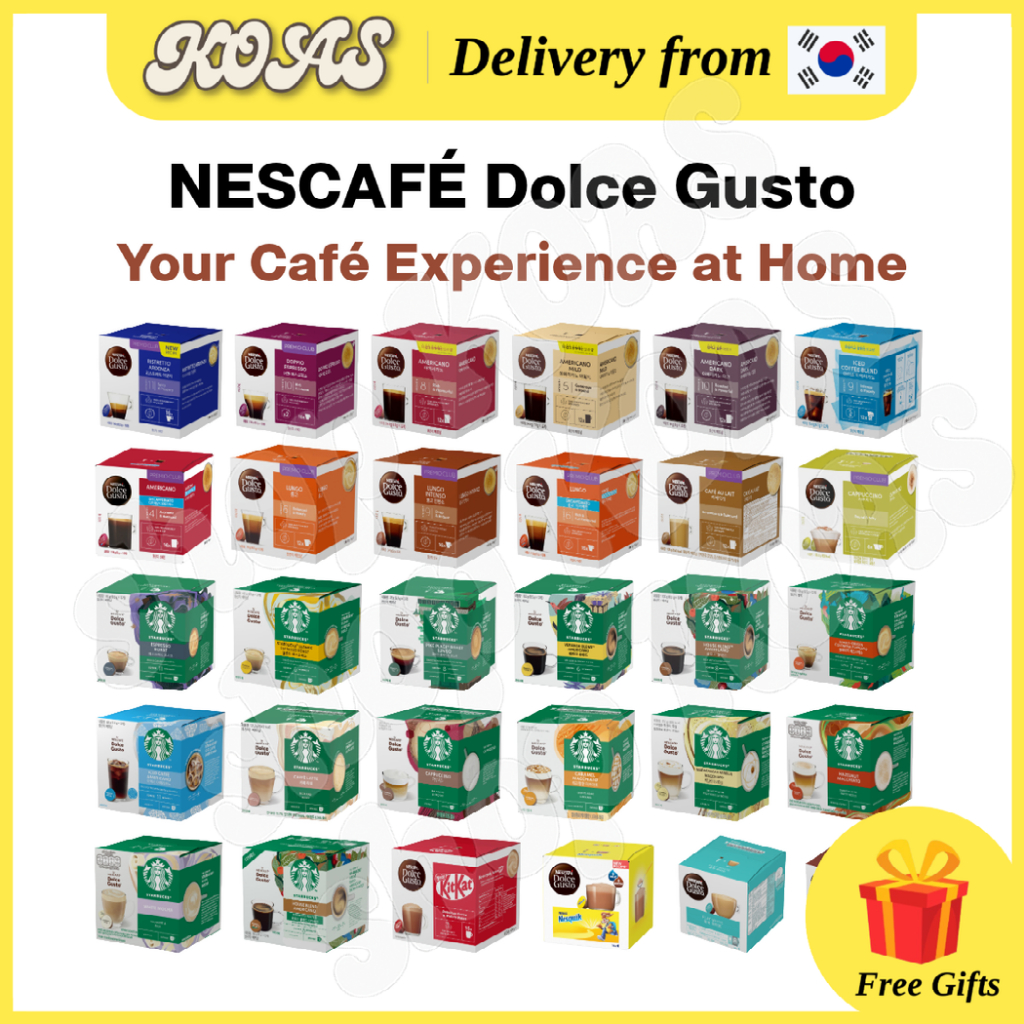 Nescafe Dolce Gusto Coffee Capsule Pods All Flavors Espresso Americano Latte Starbucks Từ Hàn Quốc