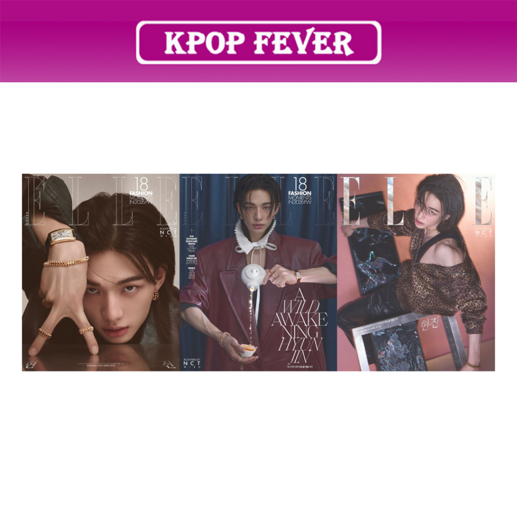 Stray Kids Hyunjin ELLE 2026.04 Magazine with NCT WISH Special Book-in-Book