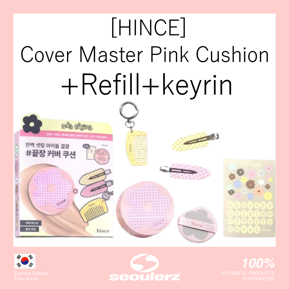 [HINCE] Cover Master Pink Cushion + Refill 5 màu SPF40 PA + + Refill + keyrin