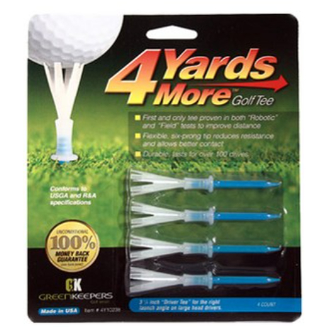 4Yards Thêm Driver Golf Tee GK-4YD-DRTE4 4.6cm 4 Chiếc Giữa Tee Khoảng Cách Tăng Phụ Kiện Golf Cho N