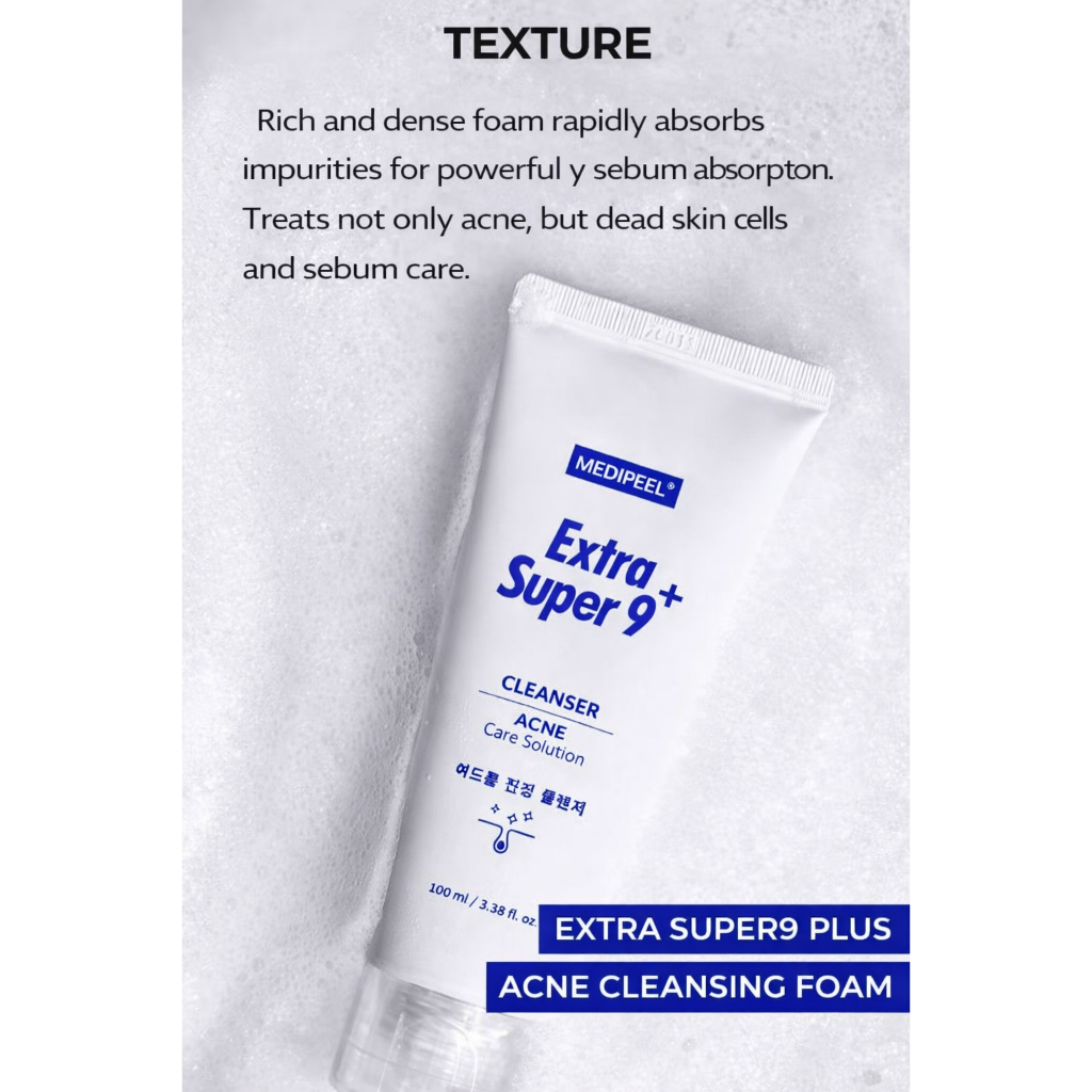 Beauty Skincare - Sữa rửa mặt Hỗ trợ giảm mụn Medipeel Extra Super 9 Plus 100ml Chăm sóc da Hàn Quốc