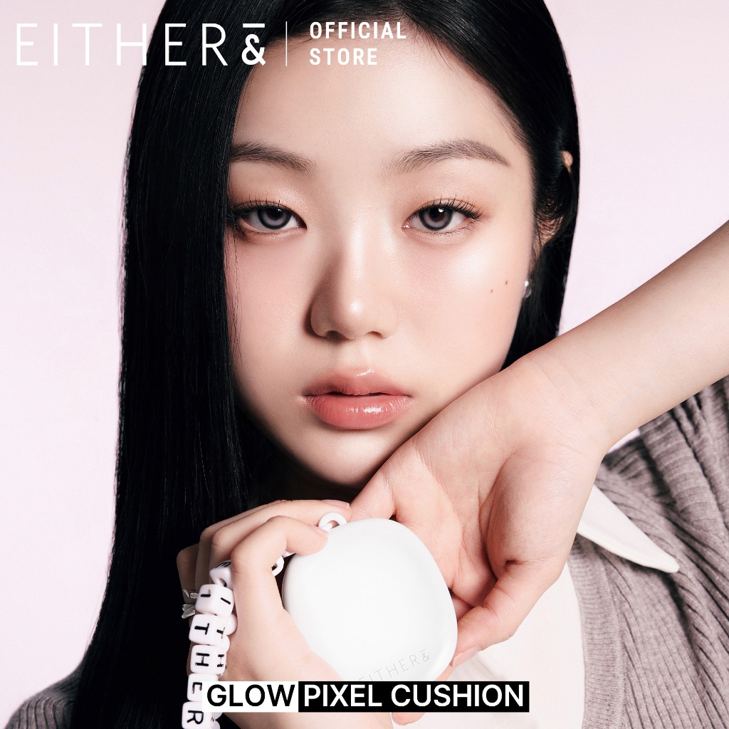 Phấn nước mini EITHER& Glow Pixel Cushion SPF50+ PA+++ 6g – Che phủ rạng rỡ, dưỡng da