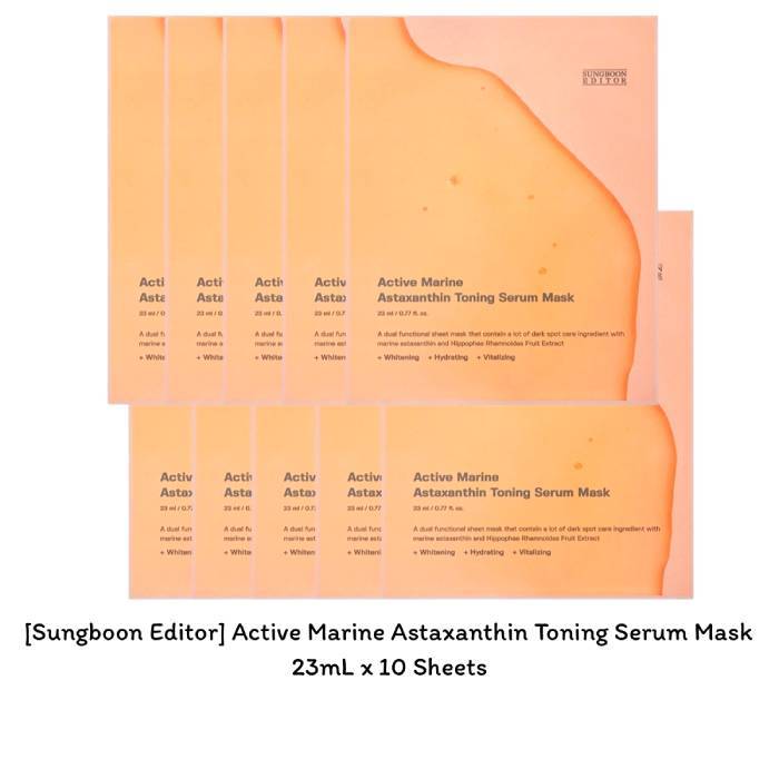 [Sungboon Editor] Mặt nạ huyết thanh săn chắc Astaxanthin Marine 23mL x 10 tờ / K-BEAUTY
