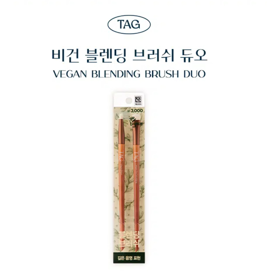 [DAISO KOREA] Tag Vegan Makeup Blending Brush Duo (2 chiếc)